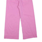 LAUREN CONRAD Womens Cotton Blend Pink Regular Wide-Leg Trousers W32 L25 Stylish