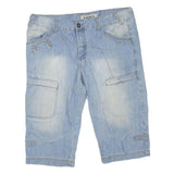 LIUCE'S Mens Shorts Blue Cargo Casual XL W40 Cotton Blend Summer