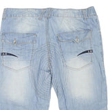 LIUCE'S Mens Shorts Blue Cargo Casual XL W40 Cotton Blend Summer