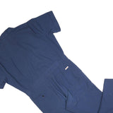 BERCO Mens Blue Cotton Blend Dungarees XL W40 L29 Workwear Short Sleeve