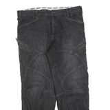 DICKIES Mens Cotton Blend Black Relaxed Straight Trousers W36 L32 Workwear