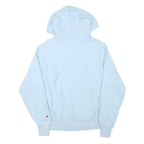 CHAMPION Mens Blue Pullover Hoodie S Classic Logo Cotton Blend Casual
