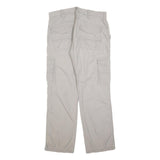 CHONM 707 Mens Cotton Blend Beige Regular Cargo Trousers W32 L32 Utility Pocket