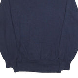 NAUTICA Mens Navy Plain Crew Neck Basic Knit Jumper L Cotton Blend