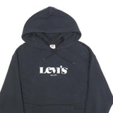 LEVI'S Mens Black Hoodie M Cotton Blend Pullover Sweatshirt