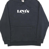 LEVI'S Mens Black Hoodie M Cotton Blend Pullover Sweatshirt