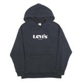 LEVI'S Mens Black Hoodie M Cotton Blend Pullover Sweatshirt