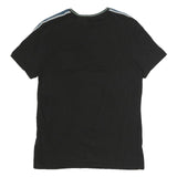 CALVIN KLEIN Mens Black & Blue Graphic T-Shirt S Short Sleeve Crew Neck Cotton