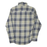 WRANGLER Mens Blue & Cream Checked Shirt S Cotton Blend Long Sleeve Casual