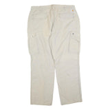 CARHARTT Mens Relaxed Beige Cotton Blend Cargo Trousers W40 L32 Workwear
