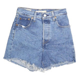 LEVI'S Womens Shorts Blue Denim Casual XXS W23 Frayed Hem