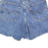 LEVI'S Womens Shorts Blue Denim Casual XXS W23 Frayed Hem