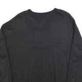 MICKEY UNLIMITED Womens Black Sweatshirt L Cotton Blend Crew Neck Pullover