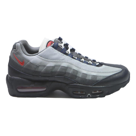 NIKE Air Max 95 Mens Lace-Up Trainers Grey Black Red Synthetic UK 11 Comfort