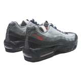 NIKE Air Max 95 Mens Lace-Up Trainers Grey Black Red Synthetic UK 11 Comfort