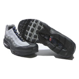 NIKE Air Max 95 Mens Lace-Up Trainers Grey Black Red Synthetic UK 11 Comfort