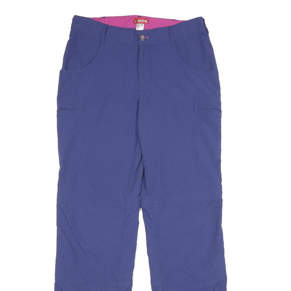 OCK Womens Polyamide Blue Regular Fit Straight Leg Trousers W28 L32 Outdoor