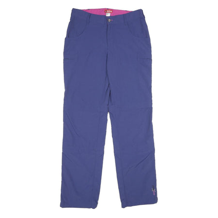 OCK Womens Polyamide Blue Regular Fit Straight Leg Trousers W28 L32 Outdoor