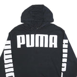 PUMA Womens Black Hoodie L Cotton Blend Pullover Sportswear Casual