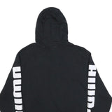 PUMA Womens Black Hoodie L Cotton Blend Pullover Sportswear Casual