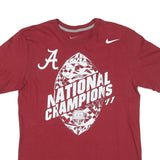 NIKE Mens Red National Champions Graphic T-Shirt M Short Sleeve Crew Neck