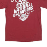 NIKE Mens Red National Champions Graphic T-Shirt M Short Sleeve Crew Neck