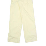 CAT Womens Cotton Blend Cream Relaxed Wide-Leg Trousers W20 L31 Drawstring