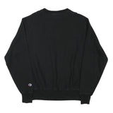 CHAMPION Mens Black Cotton Blend Crew Neck M Sweatshirt Printed Front Logo