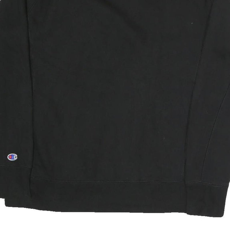 CHAMPION Mens Black Cotton Blend Crew Neck Sweatshirt M Sportswear Casual