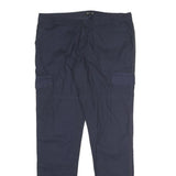 CHICOREE Womens Cotton Blend Navy Slim Cargo Trousers W33 L30 Casual Utility