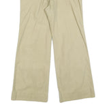 Womens Relaxed Beige Cotton Blend Trousers W28 L28 Belted Casual Wear