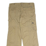 ASHLEY Womens Cotton Blend Beige Regular Fit Cargo Trousers W32 L30 Casual