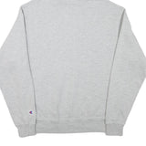 CHAMPION Mens Grey Pullover Hoodie M Classic Logo Cotton Blend Pocket Comfort