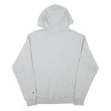 CHAMPION Mens Grey Pullover Hoodie M Classic Logo Cotton Blend Pocket Comfort