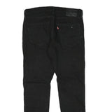 LEVI'S Mens Black Slim Skinny Denim W32 L29 Cotton Blend Zip Casual Jeans