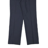 TRUNS Mens Wool Blend Navy Regular Fit Straight Leg Trousers W30 L32 Smart