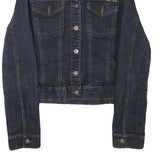 DKNY Womens Blue Denim Button Cotton Blend Jacket M Casual Classic Fit