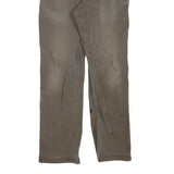 CARHARTT Mens Regular Fit Straight Cotton Blend Brown Workwear Trousers W32 L30