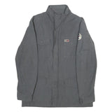 NAPAPIJRI Mens Grey L Jacket Zip Cotton Plain Utility Casual Outdoor