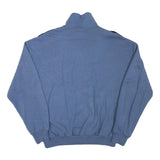 Mens Blue & Navy Pattern Cotton Blend Jacket L Zip Casual Retro Style