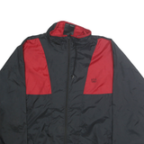 JC PENNEY Mens Black & Red Nylon Zip Jacket XL Sports Lightweight Windbreaker