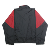 JC PENNEY Mens Black & Red Nylon Zip Jacket XL Sports Lightweight Windbreaker