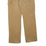 DICKIES Mens Cotton Blend Beige Regular Fit Straight Leg Trousers W32 L30
