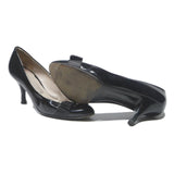 SALVATORE FERRAGAMO Womens Black Classic Patent Leather Bow Detail Heels UK 5