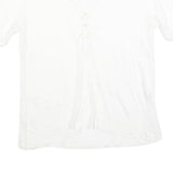 GERARD DAREL Womens White Blouse Short Sleeve Round Neck S Lace Detail Buttons