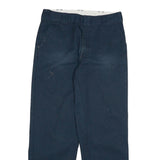 DICKIES Mens Cotton Blend Navy Regular Straight Trousers W34 L32 Workwear