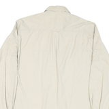WALBUSCH Mens Beige Cream Cotton Blend Shirt M Long Sleeve Button Casual