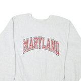 CHAMPION Mens Grey Maryland Crew Neck L Sweatshirt Cotton Blend Pullover