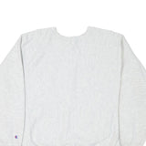 CHAMPION Mens Grey Maryland Crew Neck L Sweatshirt Cotton Blend Pullover