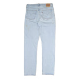 LEVI'S 501 Mens Jeans Light Blue Regular Straight Denim W28 L30 Classic Cotton